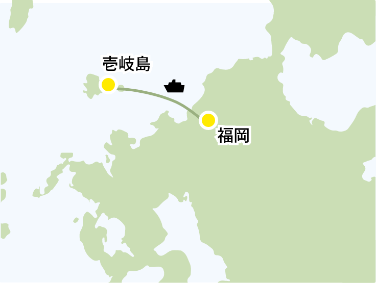 地図：福岡からの行き方